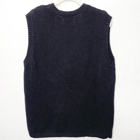 Croft & Borrow Snowflakes Hand Knitted Button Front Sweater Vest Novelty Winter - Picture 2 of 8